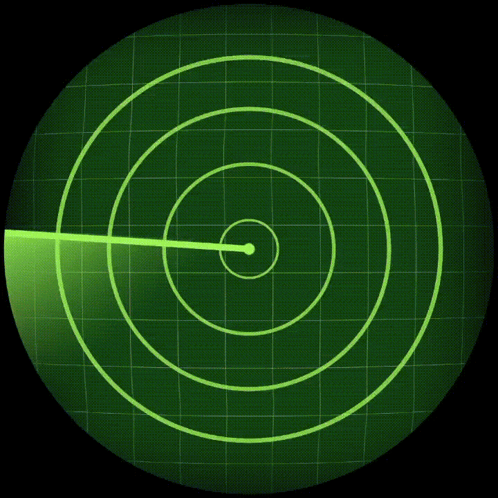 A Radar Screen With A Man In The Center GIF