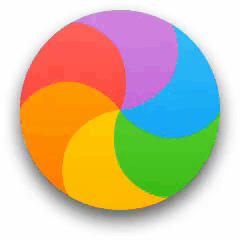 A Rainbow Colored Circle On A White Background With A Shadow GIF