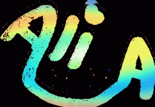 A Rainbow Colored Logo For A Company Called Alia GIF