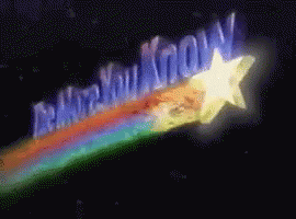 A Rainbow With The Words " Be More You Know " And A Star GIF