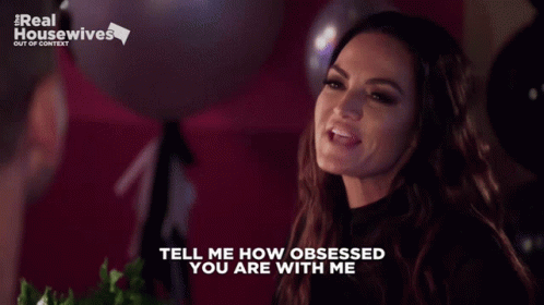 A Real Housewives Advertisement Shows A Woman Smiling GIF