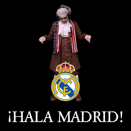 A Real Madrid Logo With A Pink Crown On Top GIF