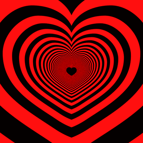 A Red And Black Optical Illusion With The Name Captain Rb On The Bottom GIF