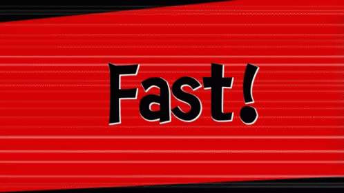 A Red And Black Striped Background With The Word Fast Written On It GIF
