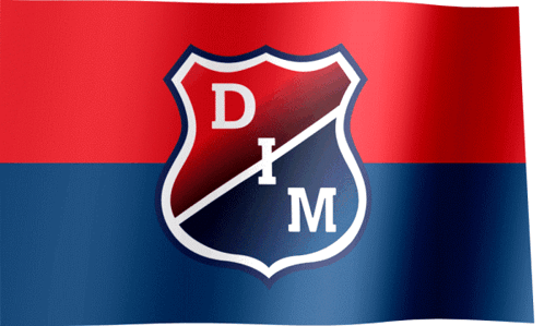 A Red And Blue Flag With A Shield With The Letter D On It GIF