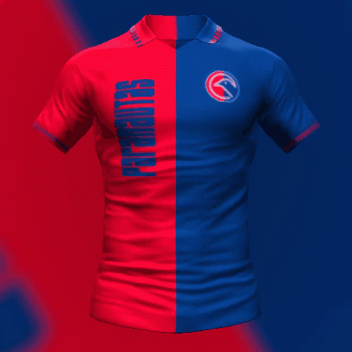 A Red And Blue Jersey That Says Robson On The Back GIF