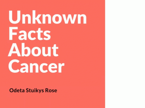 A Red And White Advertisement For Unknown Facts About Cancer GIF