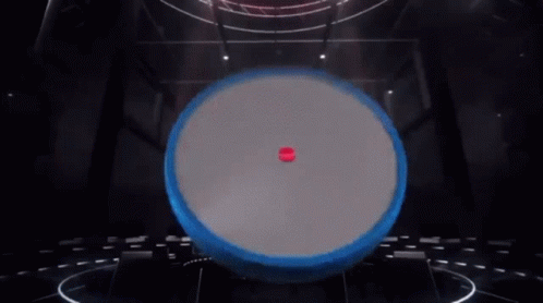 A Red And White Circle With A Red Circle In The Middle GIF