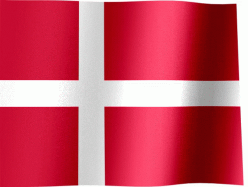 A Red And White Flag With A Cross On It GIF