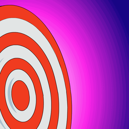 Red And White Target On Purple Background GIF