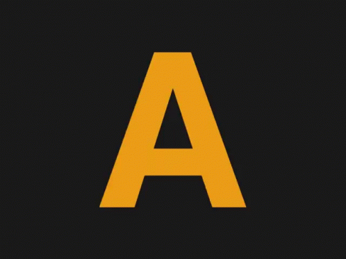 A Red And Yellow B On A Black Background GIF