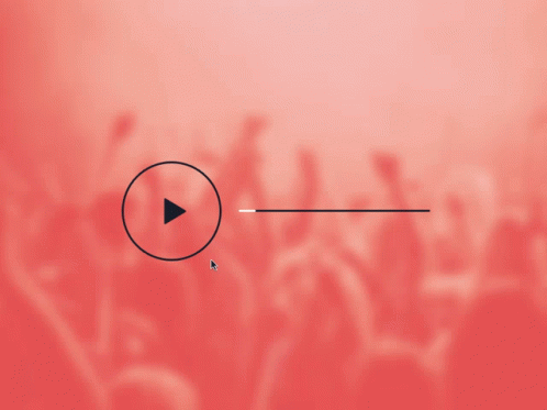 A Red Background With A Circle With A Play Button In The Middle GIF
