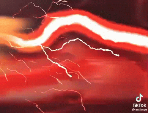 A Red Background With A Lightning Bolt On It GIF