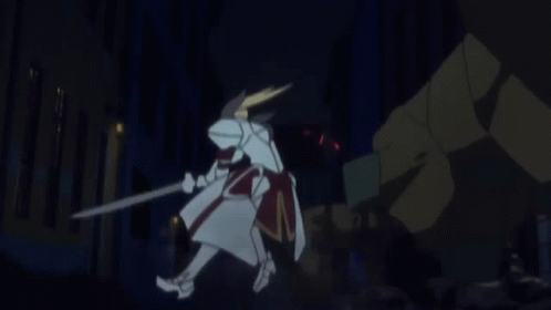 A Red Background With A Person Holding A Light Sword GIF