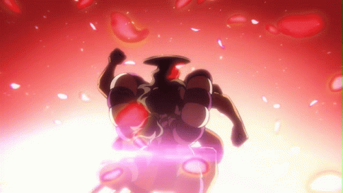 A Red Background With A Purple Light Coming Out Of The Middle GIF