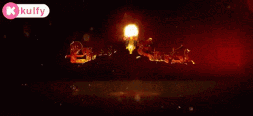A Red Background With The Word Kulfy On The Bottom Right GIF