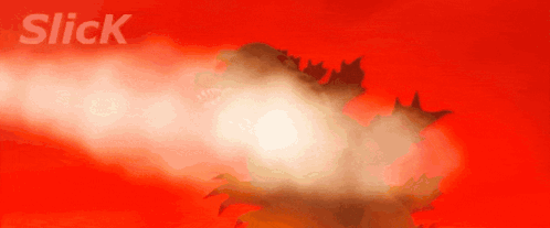 A Red Background With The Word Slick At The Bottom GIF