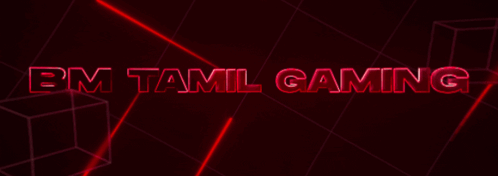 Red Background With BM Tamil Gaming Text GIF