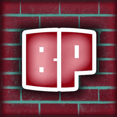 A Red Brick Wall With The Letter Ep In White Letters GIF