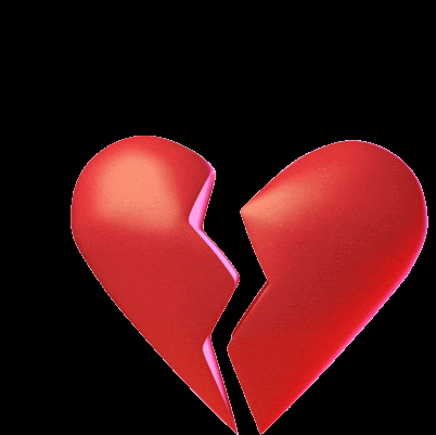 A Red Broken Heart With A Black Background GIF