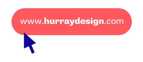 a red button that says www.hurraydesign.com on it