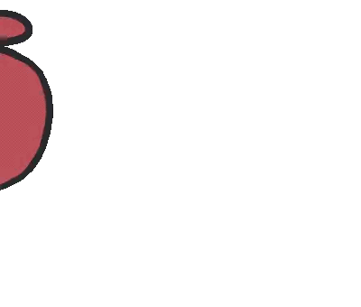 a red cartoon character is doing a handstand on its back