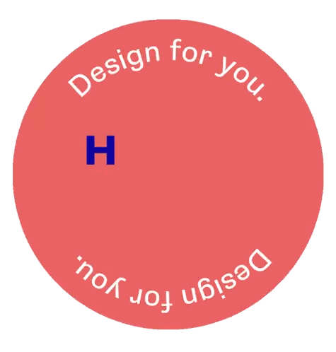a red circle with hurray design written in blue on it