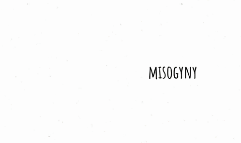 A Red Circle With Misogyny Written In Black GIF