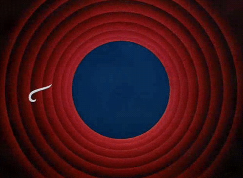 A Red Circle With The Words That 'S All Folks Written On It GIF
