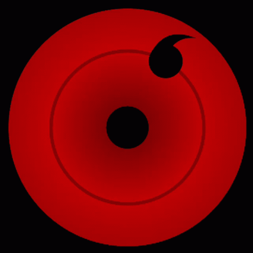 A Red Circle With Two Black Circles In The Middle GIF