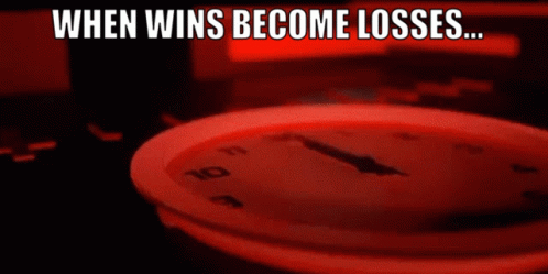A Red Clock Says When Wins Become Losses GIF