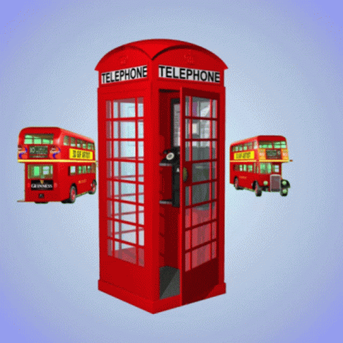 a red double decker bus with 3d gif artist written on the side of it