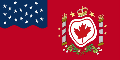 A Red Flag With A Maple Leaf In The Middle GIF