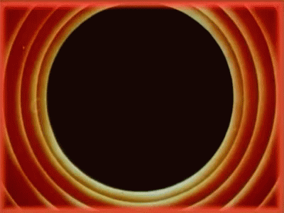A Red Frame With A Black Circle In The Middle Of It GIF