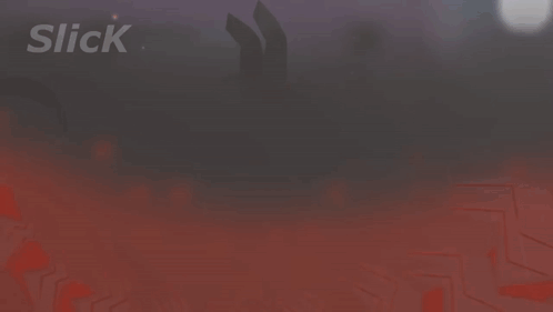 A Red Glowing Object With The Word Slick Behind It GIF
