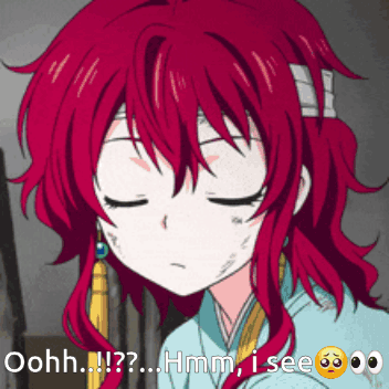A Red Haired Anime Girl With A Bandage On Her Head Says Oohh !!! Hmm I See GIF