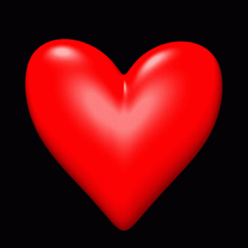a red heart on a black background that is very large