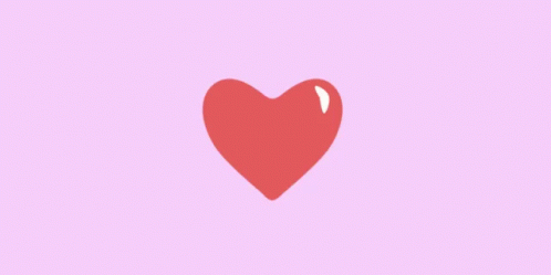 A Red Heart On A Pink Background With Two Dots On It GIF
