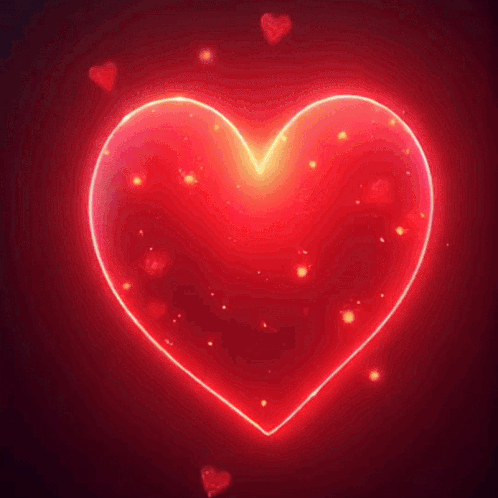 A Red Heart With Hearts Coming Out Of It GIF