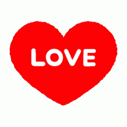 A Red Heart With The Word Love Written In White GIF
