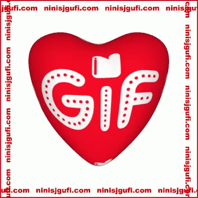 A Red Heart With The Words Gif On It GIF