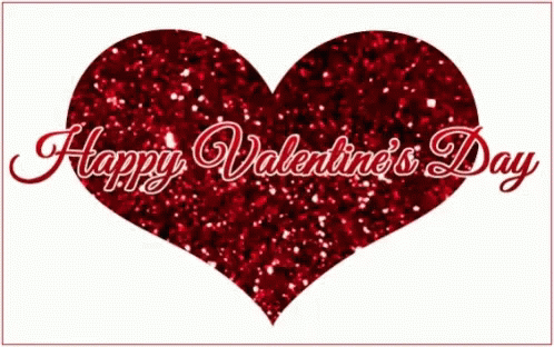 A Red Heart With The Words Happy Valentine 'S Day GIF