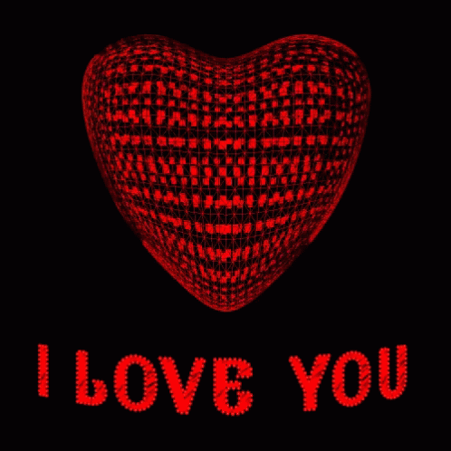 A Red Heart With The Words " I Love You " Written Below It GIF