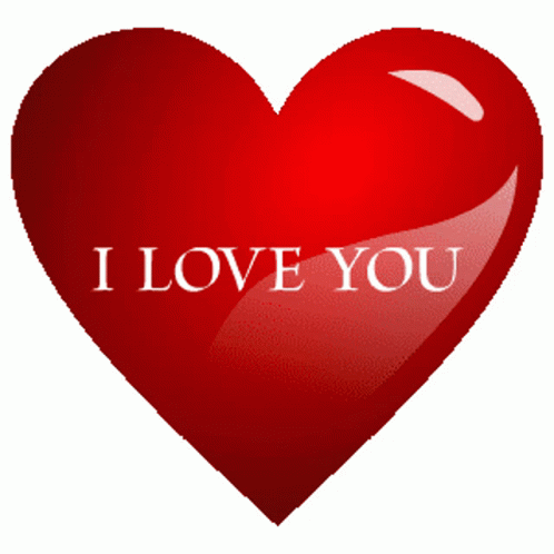 a red heart with the words " i love you " written on it