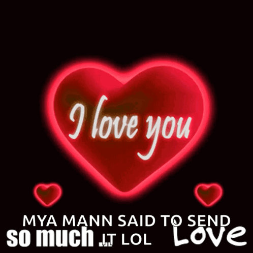 A Red Heart With The Words " I Love You " Written On It GIF