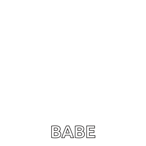 A Red Heart With The Words Love You Babe On It GIF