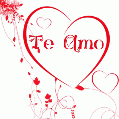 A Red Heart With The Words Mi Cielo Written On It GIF
