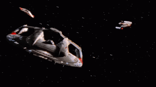 A Red Laser Beam Is Coming Out Of A Destroyed Building GIF