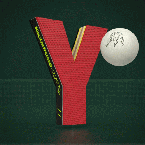 A Red Letter Y That Says Kosmos Agency GIF