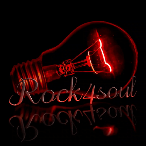 A Red Light Bulb With The Words Rock4soul On It GIF